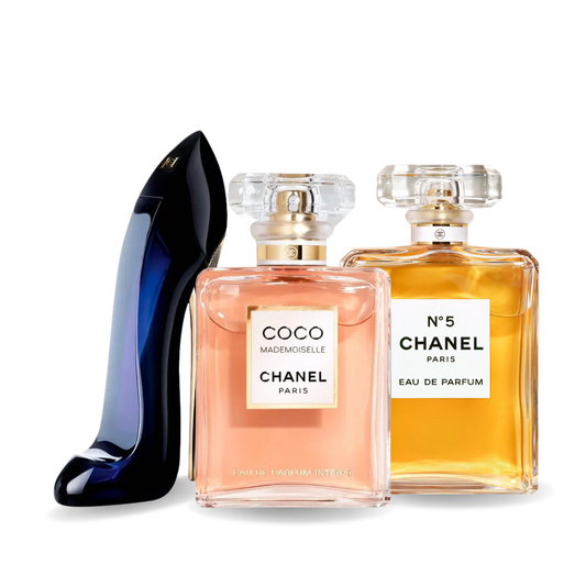 Promo balíček 3 parfémov: GOOD GIRL, COCO MADEMOISELLE a Chanel Nº5 100 ml.