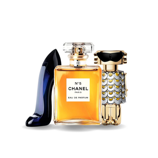 Promo balíček 3 parfémov: Carolina Herrera GOOD GIRL, Chanel Nº5 a Paco Rabanne FAME.
