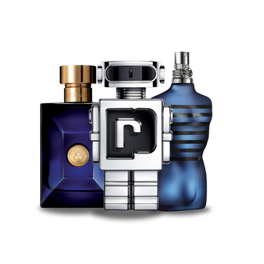 Promo balíček 3 parfémov: Versace DYLAN BLUE, Paco Rabanne PHANTOM a Jean Paul Gaultier ULTRA MALE 100 ml.