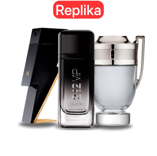Promo balíček 3 parfémov: Carolina Herrera BAD BOY, Carolina Herrera 212 VIP BLACK a Paco Rabanne INVICTUS 100 ml.