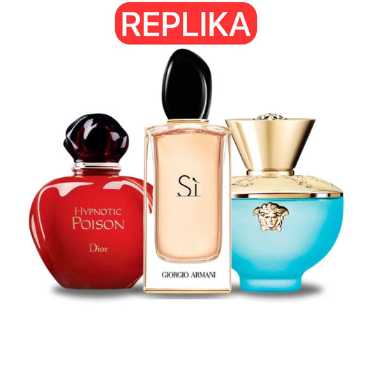 Promo balíček 3 parfémov: Dior HYPNOTIC POISON, Giorgio Armani SÌ a Versace DYLAN TURQUOISE 100 ml.