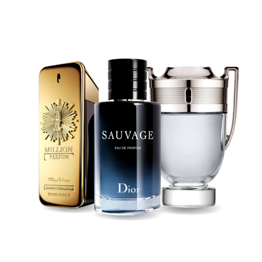 Promo balíček 3 parfémov: Paco Rabanne ONE MILLION, Dior SAUVAGE a Paco Rabanne INVICTUS 100 ml.